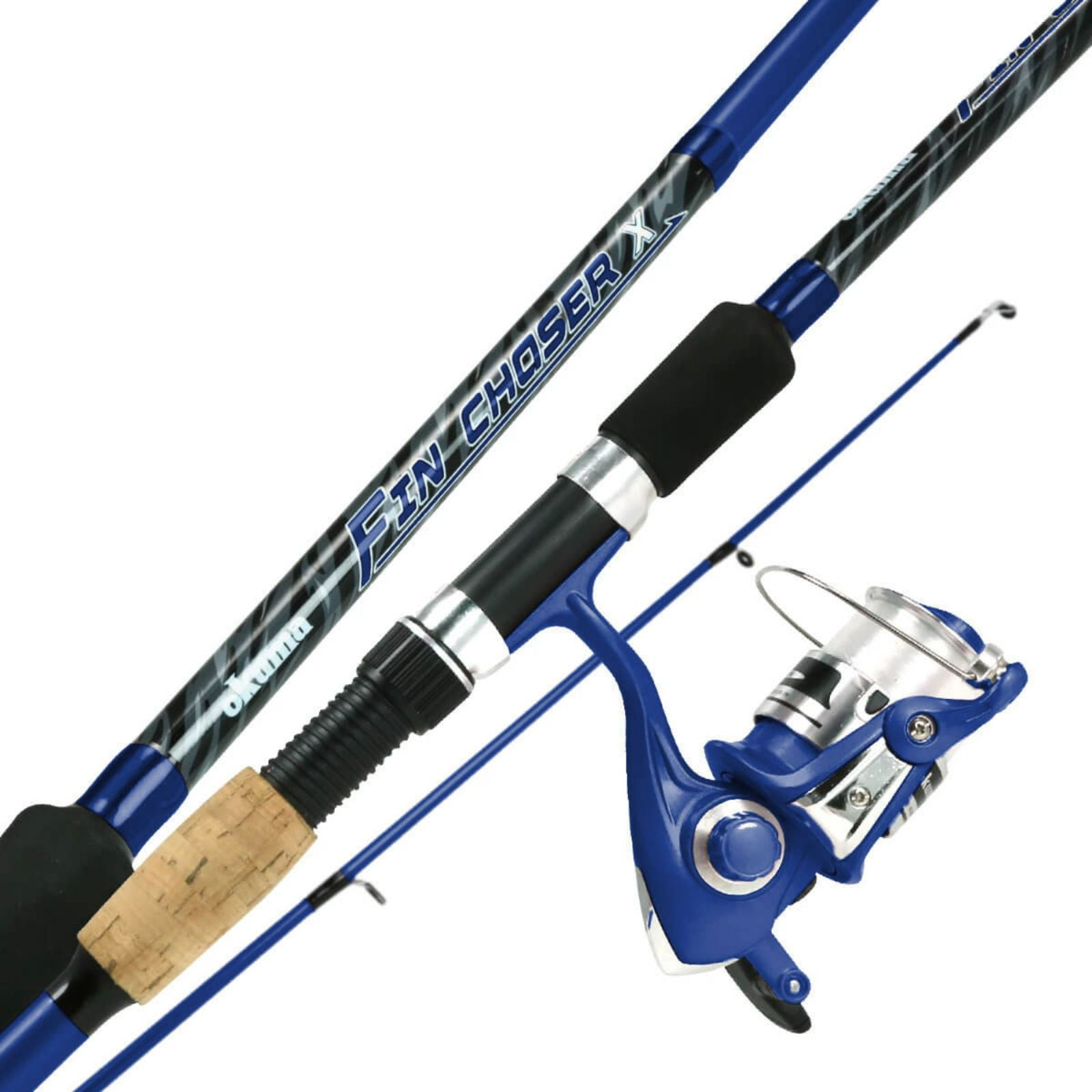 Blue 6ft 6inch Okuma Fin Chaser X Series Spinning Combo Rod from Fish On  Outlet