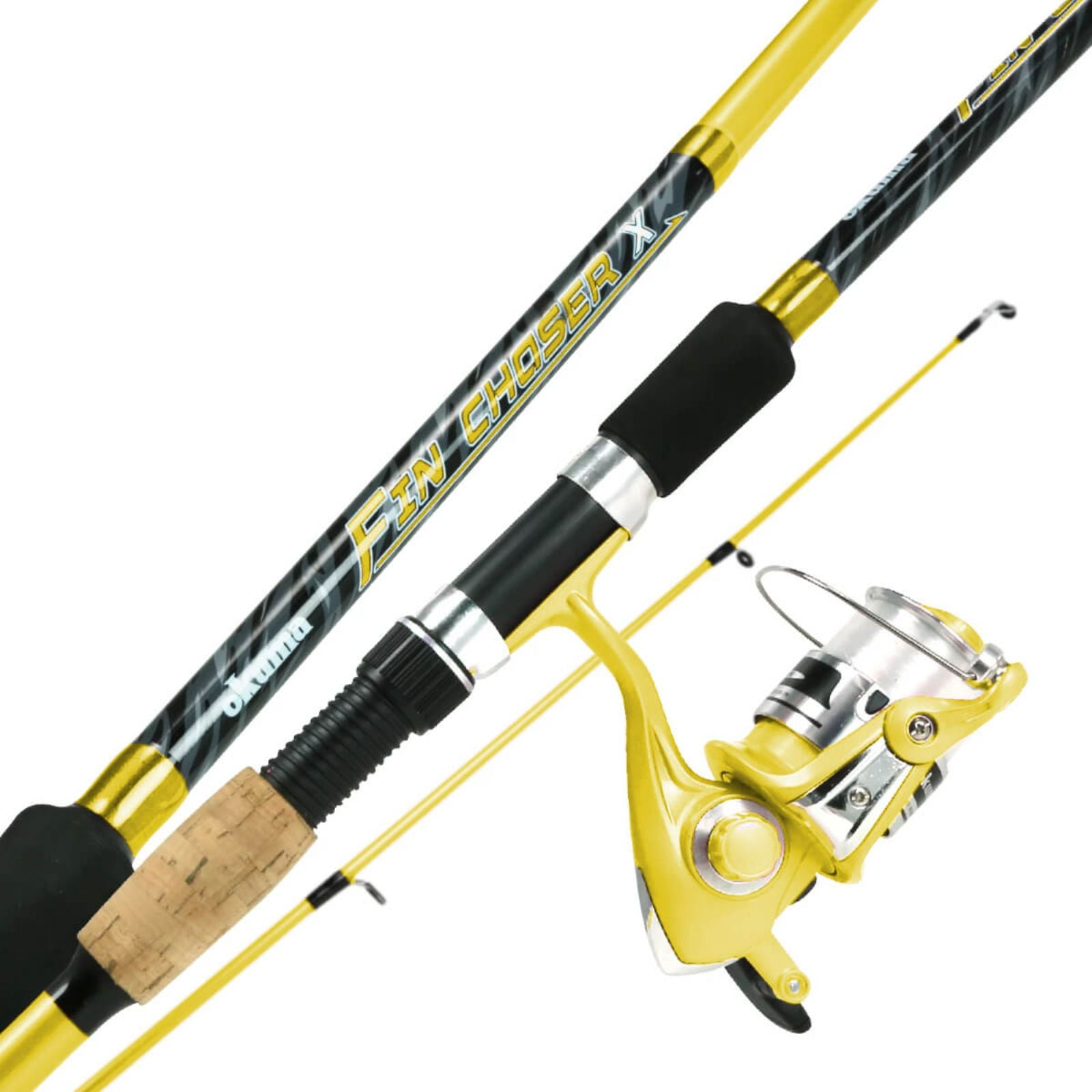 Yellow 7ft Okuma Fin Chaser X Series Spinning Combo Rod from Fish On Outlet