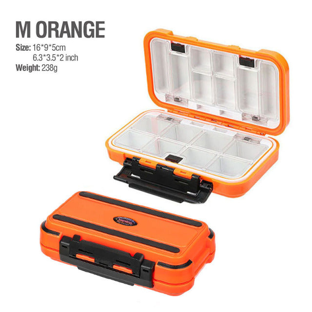 Fishing Tackle Box Double-Sided Opening Closing Bait Box