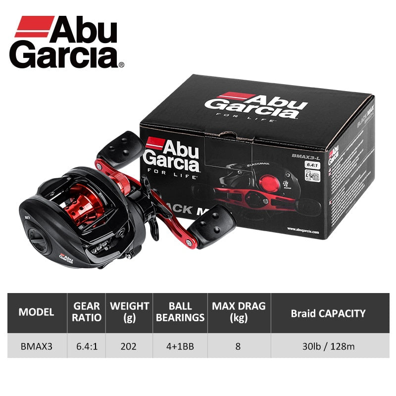 Abu Garcia BMAX3-L Black Max Low Profile Baitcast Left Hand Reel 