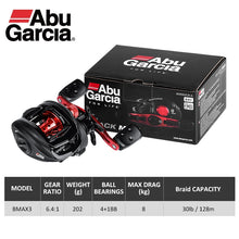 Abu Garcia Brand Black Max3 Bmax3 Right Left Hand BaitCasting Fishing Reel  4+1bb 6.4:1 207g Max drag 8kg Aluminum Spool
