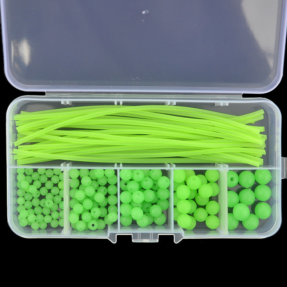 Luminous Fishing Beads Tube 170pcs/set Soft Rubber Floating Glow Fishi
