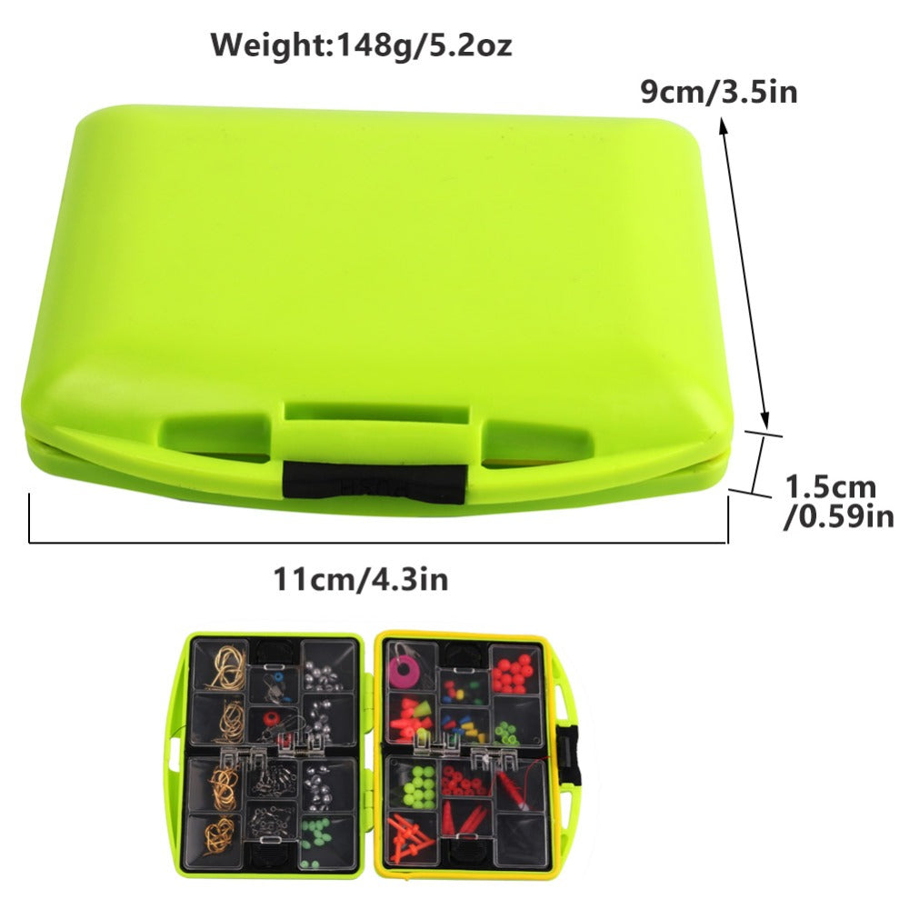 Green Water-Resistant Swivels Fishing Tools Tackle Box from Fish