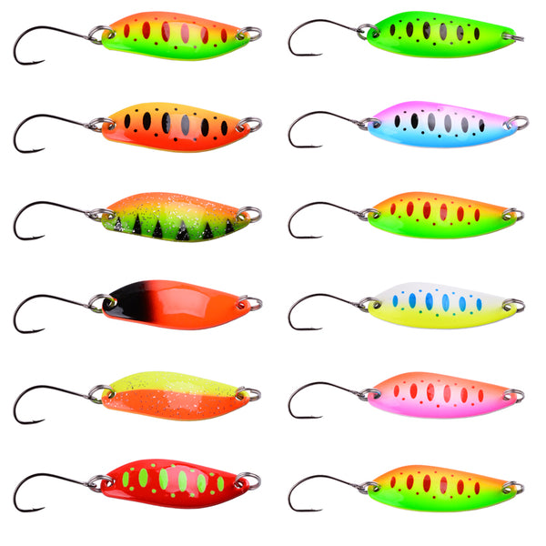 1PCS Metal Spinner Spoon trout Fishing Lure Hard Bait Sequins