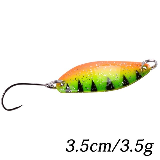 1PCS Metal Spinner Spoon trout Fishing Lure Hard Bait Sequins Noise Pa