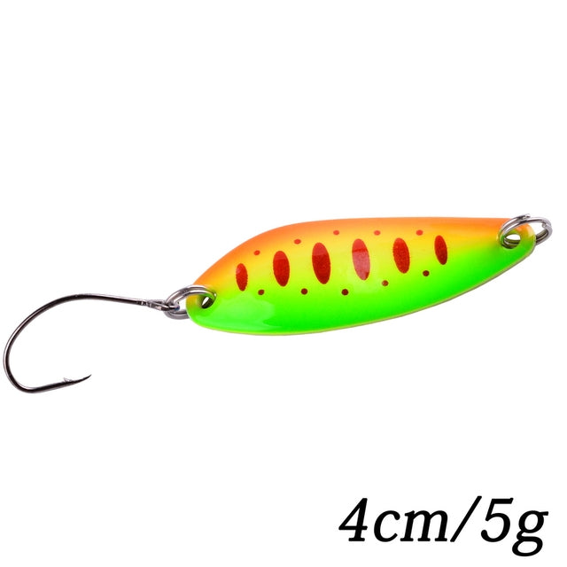 Metal Spinner Spoon Lures Trout Fishing Lure Hard Bait Sequins