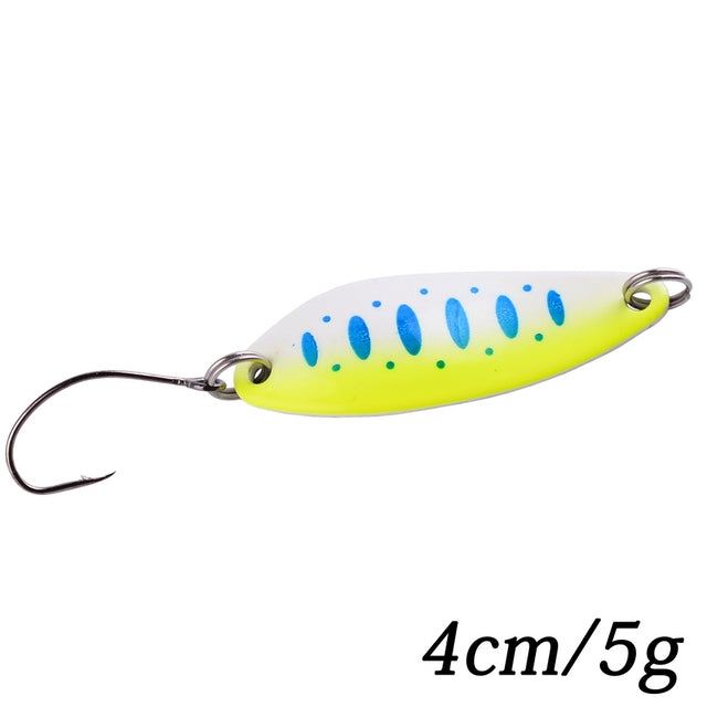 1PCS Metal Spinner Spoon trout Fishing Lure Hard Bait Sequins Noise Paillette Artificial Bait small hard sequins spinner