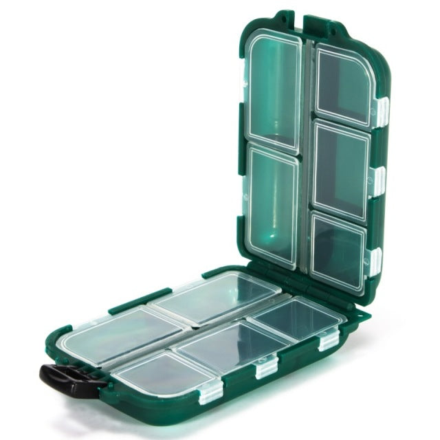 HA 10 Compartments Storage Case Box Fly Fishing Lure Spoon Hook